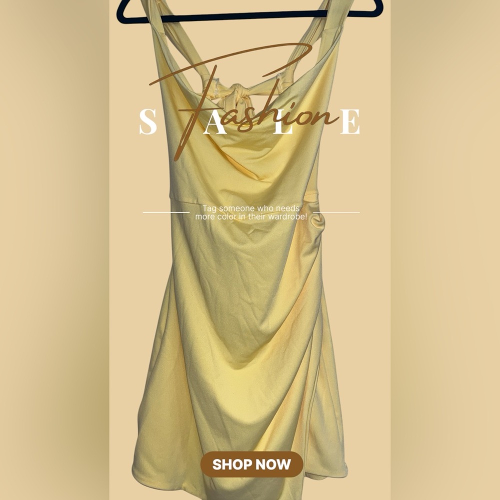 Yellow Draped Dress
